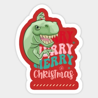 Christmas Dino Sticker